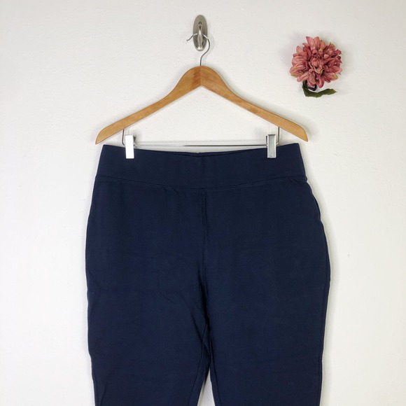 DENIM & CO Active Duo Stretch Leggings Navy - Picture 2 of 6